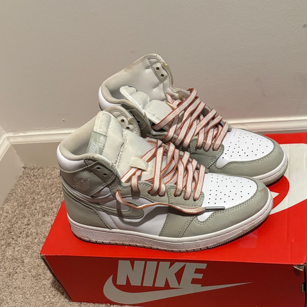 Nike High-Top Sneakers with White and Gray Accents